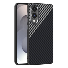 ABEEL puzdro pre Samsung Galaxy S25 Edge, Carbon Fiber, pre MagSafe, čierna / strieborná