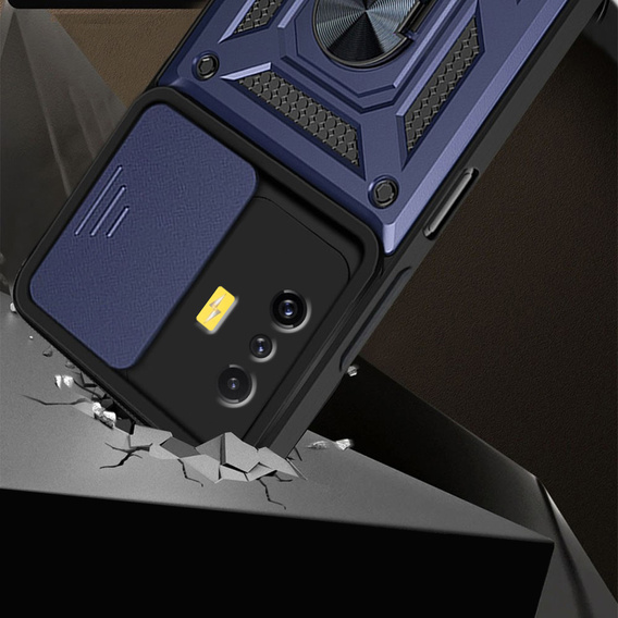 Obal na mobil pre Xiaomi Poco F4 GT, CamShield Slide, námornícky modrý