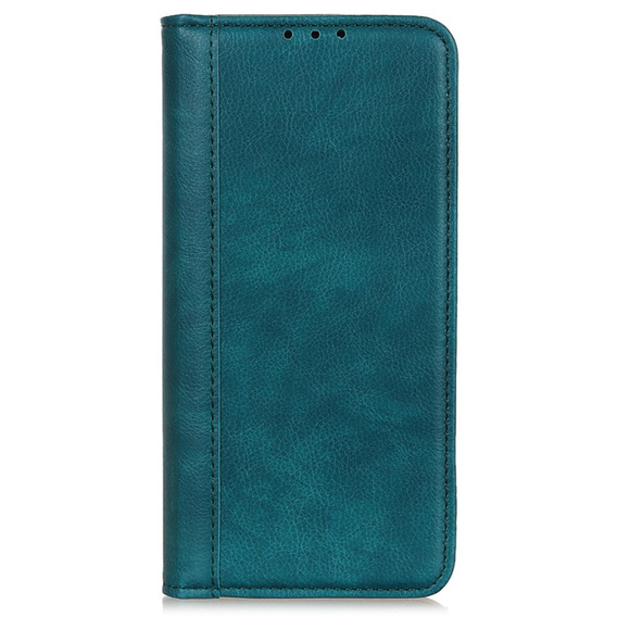 Obal na mobil pre Samsung Galaxy S24 Ultra, Wallet Litchi Leather, zelený