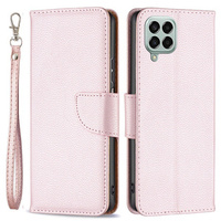 Klapkové puzdro pre Samsung Galaxy M33 5G, Wallet Litchi Magnet, ružové rose gold