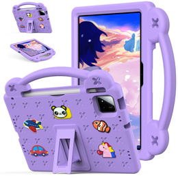 Detské puzdro pre Xiaomi Pad 7 / 7 Pro, Cute Patterns, so stojanom, fialové