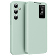 Flipové puzdro pre Samsung Galaxy A55 5G, Smart View Wallet, zelený