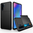 Obal na mobil pre Huawei P30 Pro, Sliding Card Holder, čierne