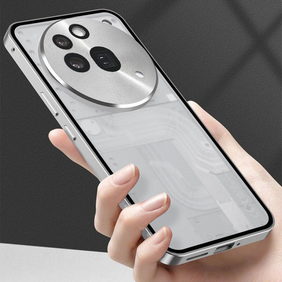 Puzdro pre Nothing Phone 3a Pro, Frame Case, strieborné