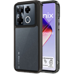 Obal na mobil pre Infinix Note 40 Pro Plus, Fusion Hybrid, transparentné / čierne