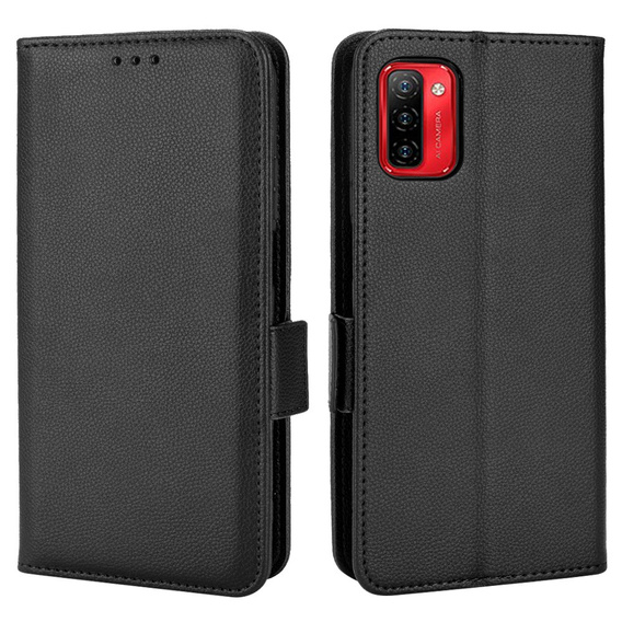 Klapkové puzdro pre Ulefone Note 12P, Wallet Litchi Magnet, čierne