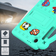 Detské puzdro pre Samsung Galaxy Tab A9, Cute Patterns, so stojanom, zelený