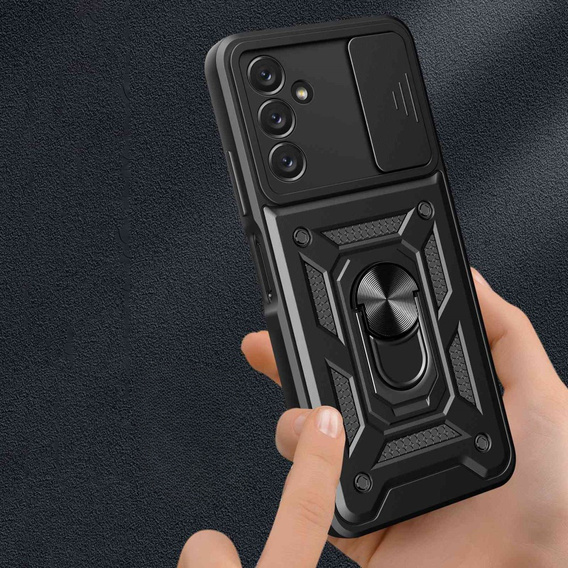 Obal na mobil pre Samsung Galaxy A14 4G/5G, CamShield Slide, čierne