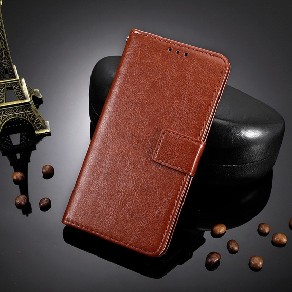 Klapkové puzdro pre T Phone 5G, Crazy Horse Wallet, hnedé