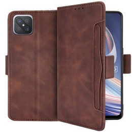 Klapkové puzdro pre Oppo Reno 4 Z 5G, Card Slot, hnedé