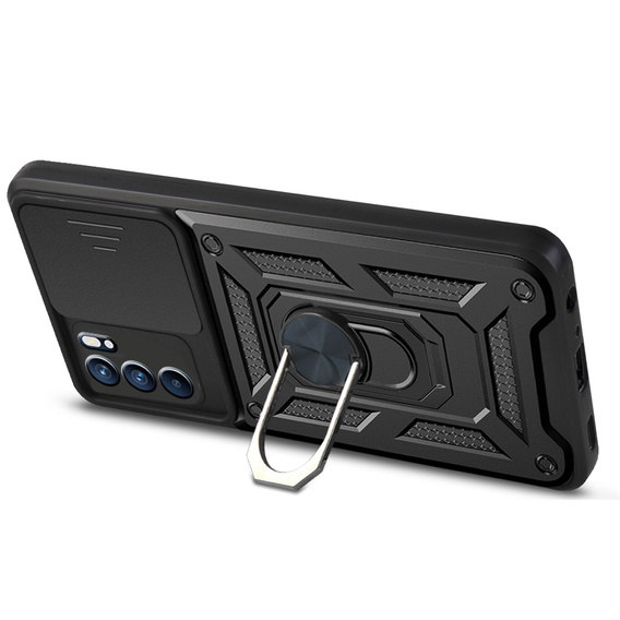 Obal na mobil pre Oppo Reno 6 5G, CamShield Slide, čierne