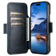 Flipové puzdro 2 v 1 pre iPhone 17 Pro, SUTENI, pre MagSafe, modré