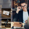 CASEME puzdro pre Samsung Galaxy S20 FE, Leather Wallet Case, hnedé