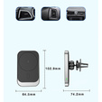 Držiak do auta s indukčnou nabíjačkou Magsafe pre iPhone 12/13/14/15/16 Pro/Plus/Max