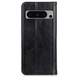 Obal na mobil pre Google Pixel 8 Pro, Wallet Litchi Leather, čierne