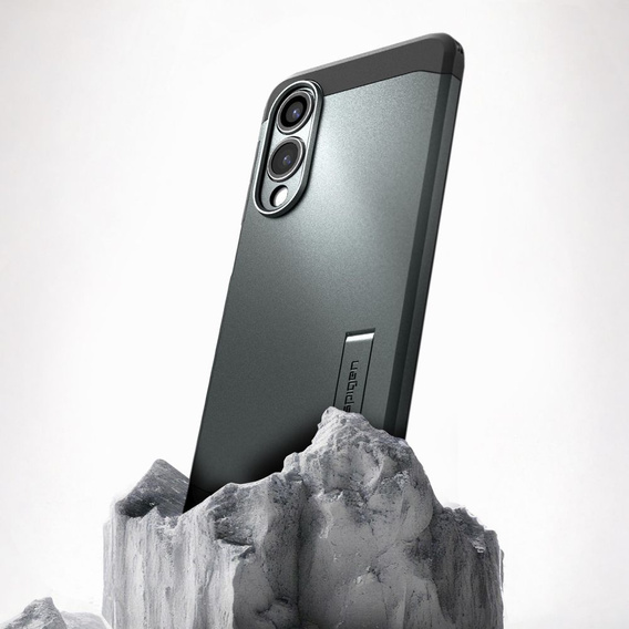 Puzdro Spigen pre Samsung Galaxy A36 5G, Tough Armor Mag MagSafe, čierne + tvrdené sklo 9H