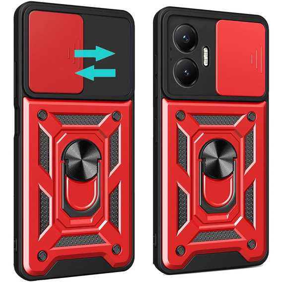 Obal na mobil pre Xiaomi Poco F7, CamShield Slide, červené