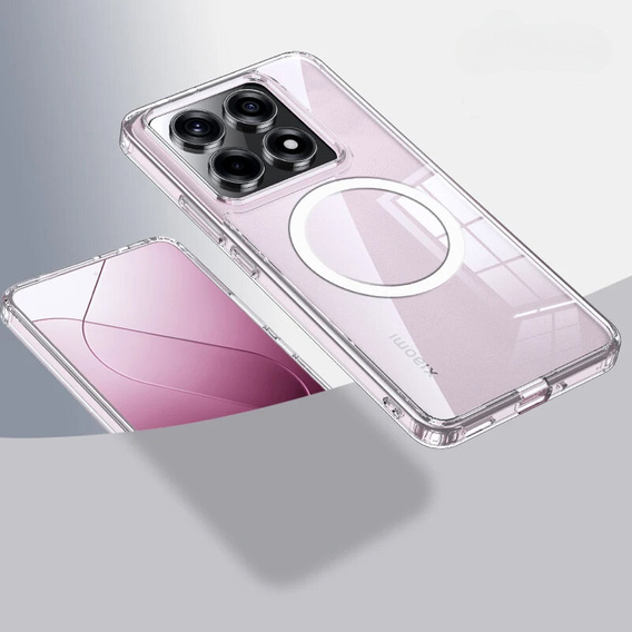 Puzdro pre Xiaomi 14T, Fusion Hybrid, pre MagSafe, priehľadné
