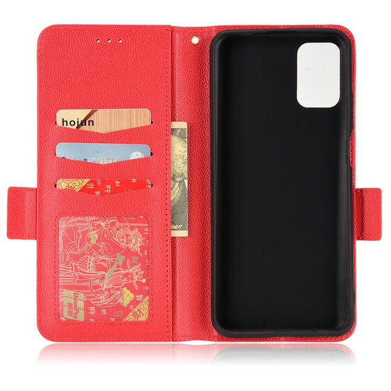 Klapkové puzdro pre Ulefone Note 12P, Wallet Litchi Magnet, červené