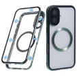 Magnetické puzdro Dual Glass MagSafe pre iPhone 16, zelený