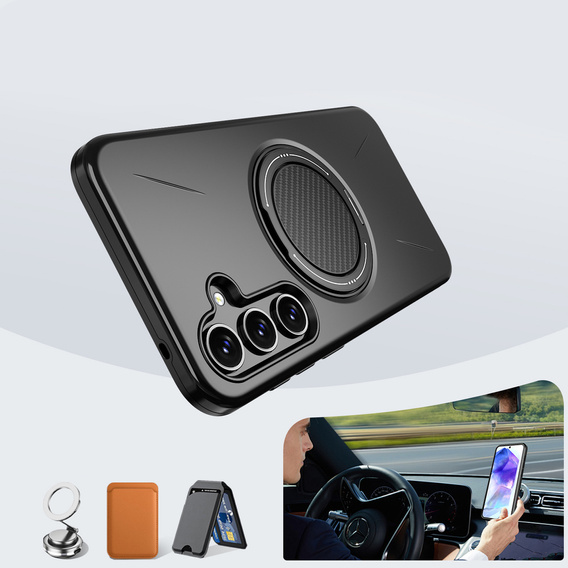 Puzdro MagSafe s podstavcom pre Samsung Galaxy A57 5G, čierne