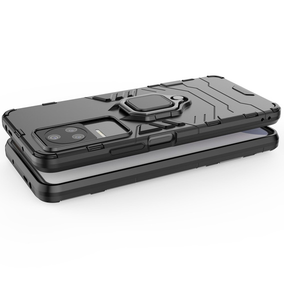Obal na mobil pre Xiaomi Poco F4 5G, Kickstand Ring, čierne