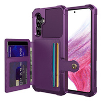 Puzdro pre Samsung Galaxy A54 5G, Card Holder Kickstand, fialové