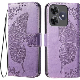 Klapkové puzdro pre Realme C61, Butterfly, fialové