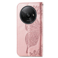 Klapkové puzdro pre Xiaomi Redmi A3, Butterfly, ružové rose gold