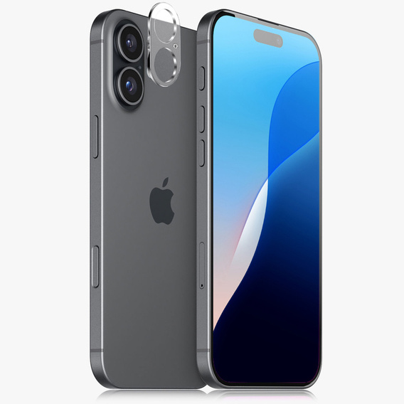 Tvrdené sklo na fotoaparát pre iPhone 16 / 16 Plus, priehľadné