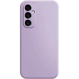 Puzdro pre Samsung Galaxy A15, Silicone Lite, fialové + sklo 9H