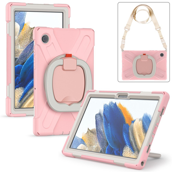 Detské puzdro pre Samsung Galaxy Tab A8 10.5 SM-X200 SM-X205, pancierované s popruhom, modré