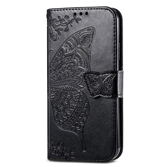 Klapkové puzdro pre Infinix Note 30 VIP, Butterfly, čierne