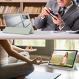 Puzdro pre Lenovo Tab K11 Plus, Smartcase Hybrid, so slotom na stylus, sivé