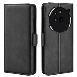 Klapkové puzdro pre Nothing Phone 3a Pro, Leather Wallet, čierne
