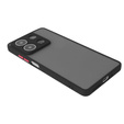 Silikónové puzdro pre Xiaomi Redmi Note 13 5G, s ochranou fotoaparátu, transparentné / čierne + tvrdené sklo 9H