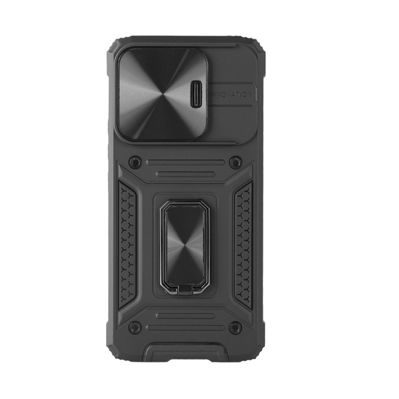 Pancierované puzdro pre Xiaomi Redmi Note 13 Pro 5G, CamShield Slide, čierne + tvrdené sklo 9H