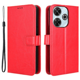 Klapkové puzdro pre Xiaomi Redmi 13, Crazy Horse Wallet, červené