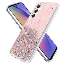 Obal na mobil pre Samsung Galaxy A54 5G, Glittery, ružové rose gold