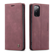 CASEME puzdro pre Samsung Galaxy S20 FE, Leather Wallet Case, červené