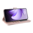 Puzdro s chlopňou pre Oppo Reno 13 Pro 5G, Crossbody Leather Wallet, ružové