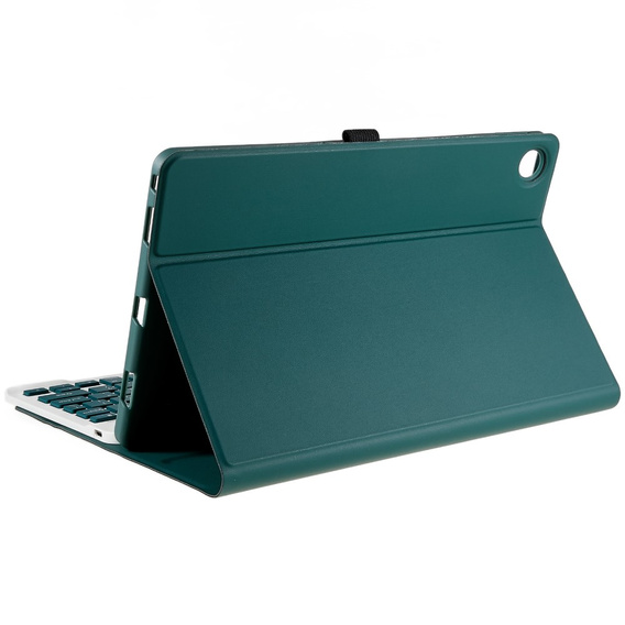 Puzdro + klávesnica Lenovo Tab M10 Plus Gen 3 TB-125F TB-128F, tmavozelené