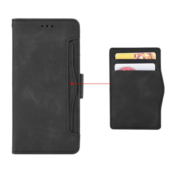 Klapkové puzdro pre Motorola Moto G8 Power, card slot, čierne