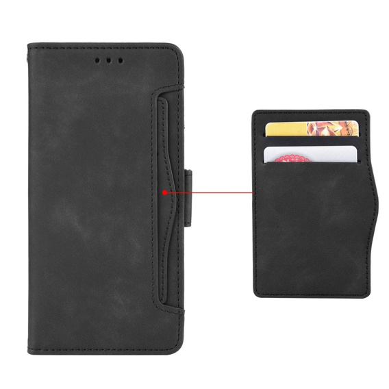 Klapkové puzdro pre Vivo Y21/Y21s/Y33s, Card Slot, čierne