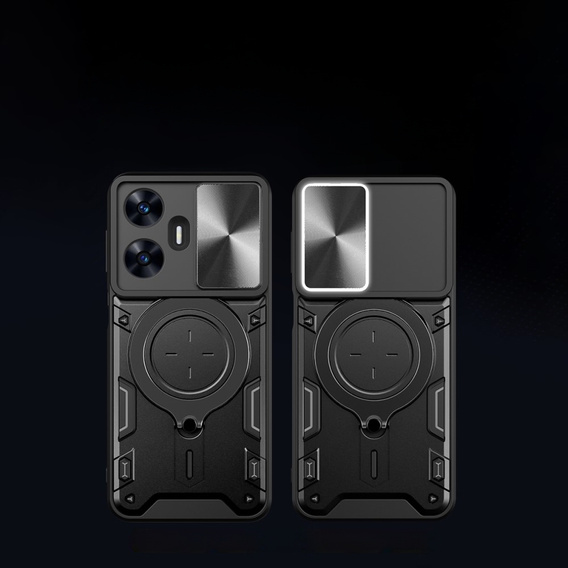 Pancierované puzdro pre Realme C55, CamShield Slide, čierne