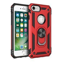 Pancierované obal na mobil pre iPhone 6/6S/7/8/SE 2020/SE 2022, Nox Case Ring, červené