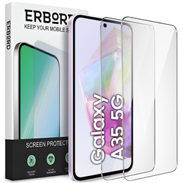 2x tvrdené sklo ERBORD 9H Hard Glass na displeji pre Samsung Galaxy A35 5G