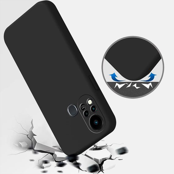 Obal na mobil pre Infinix Hot 11s, Silicone Lite, čierne