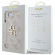 GUESS Obal na mobil pre iPhone 16E, 4G Big Metal Logo, ružové