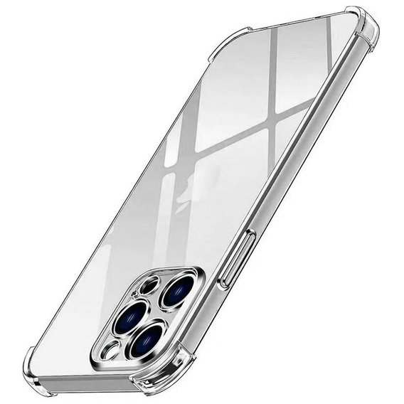 Puzdro pre iPhone 16 Pro, Erbord Dropproof, priehľadné + sklo